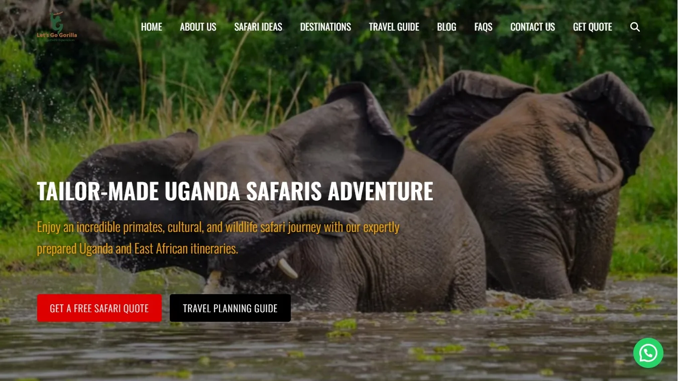 Let's Go Gorilla Uganda website
